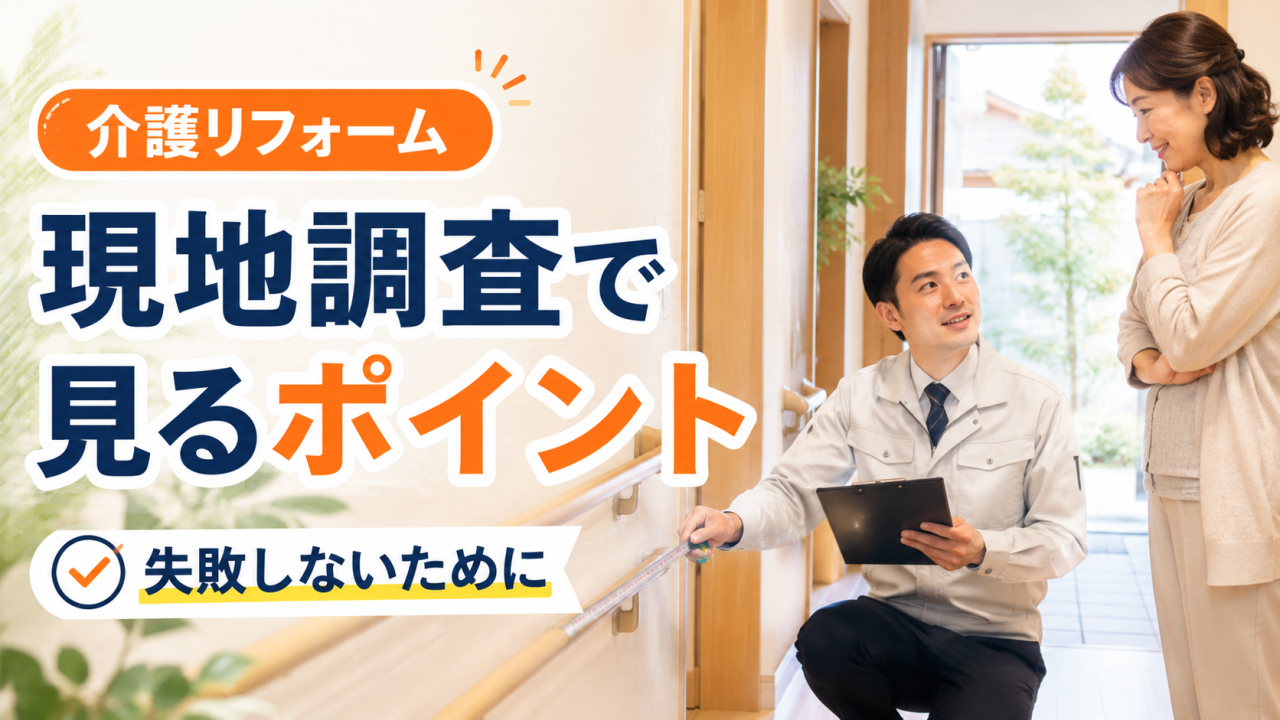 介護リフォームの現地調査では何を見る?失敗しないための確認ポイント