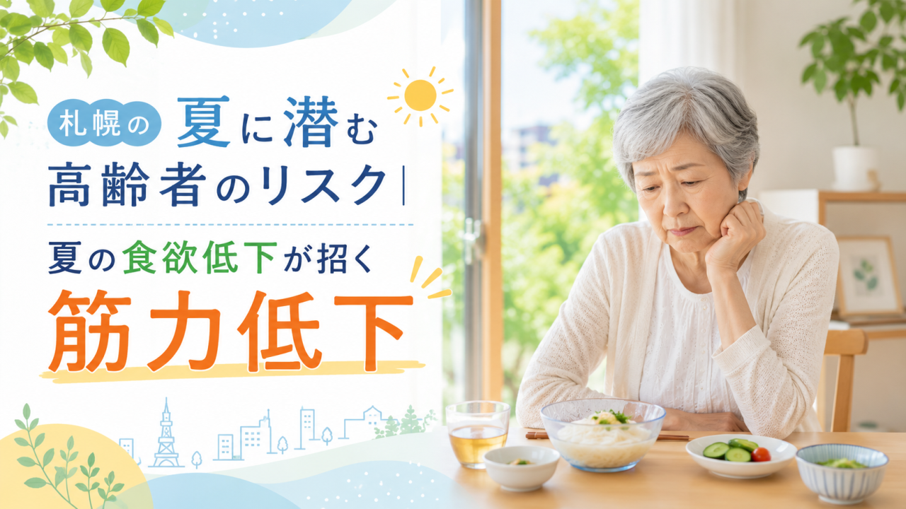 札幌の夏に潜む高齢者のリスク｜夏の食欲低下が招く「筋力低下」