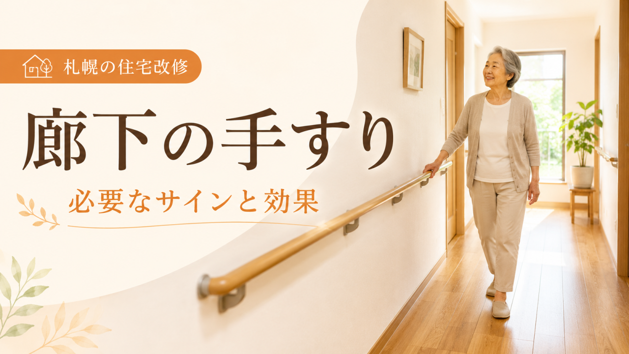 廊下の手すり設置が必要なサインと効果｜札幌の住宅改修
