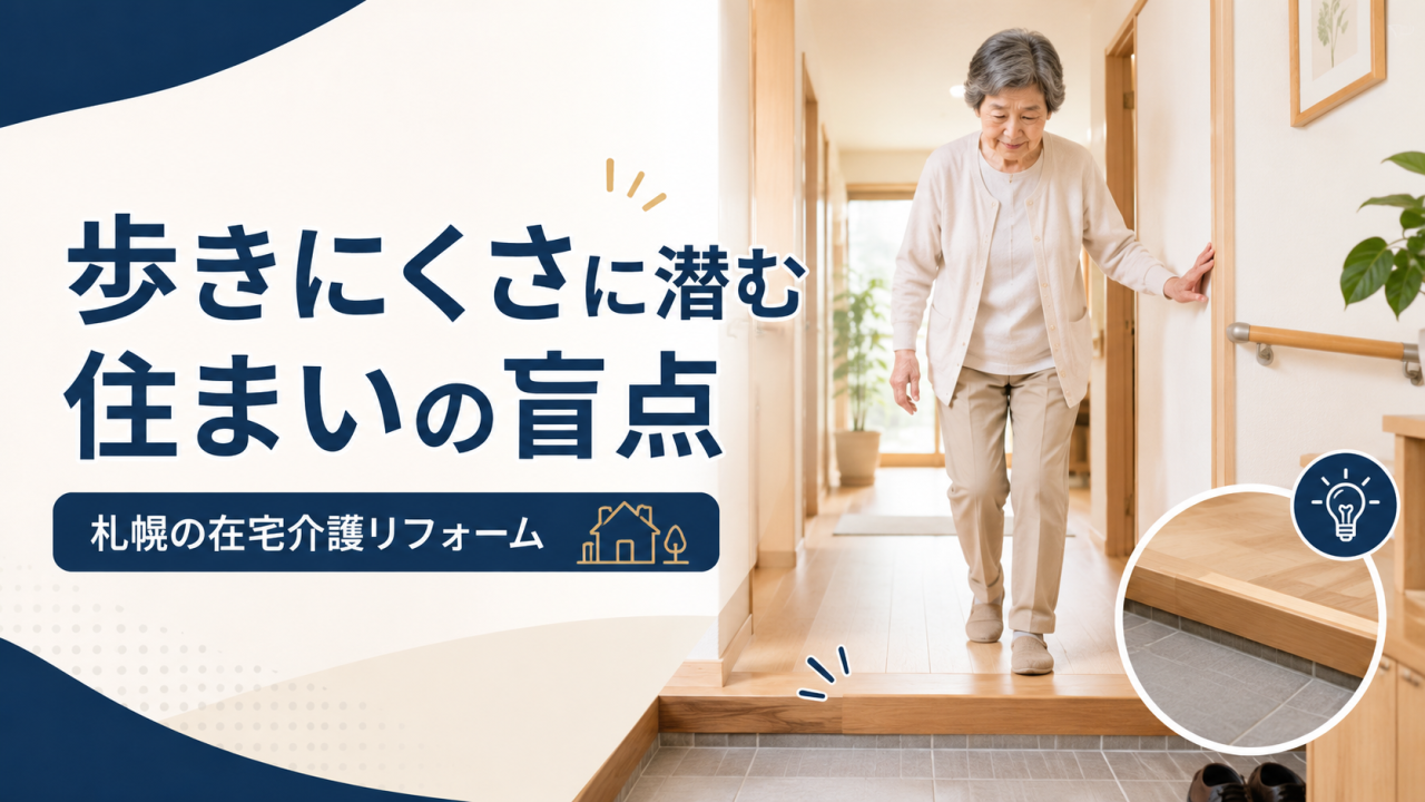 札幌の在宅介護リフォーム｜高齢者の「歩きにくさ」に潜む住まいの盲点