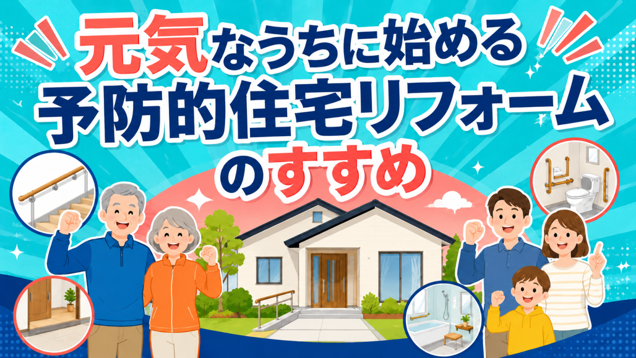 元気なうちに始める予防的住宅リフォームのすすめ
