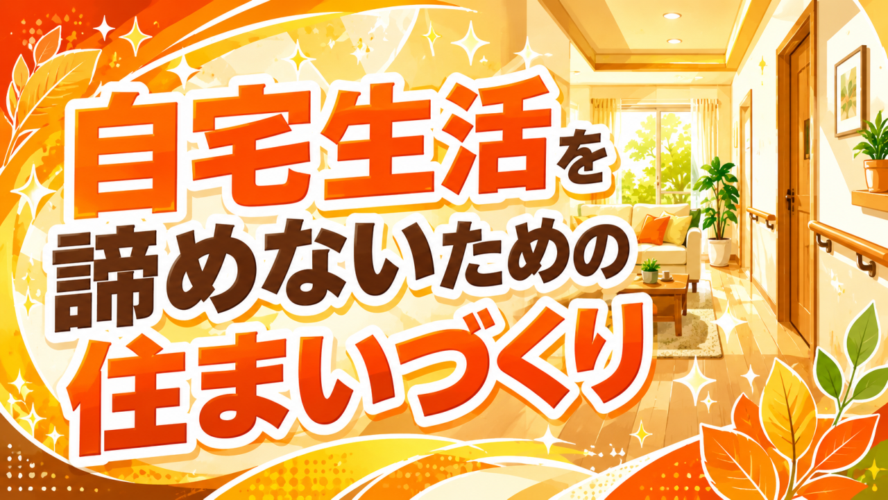 自宅生活を諦めないための住まいづくり
