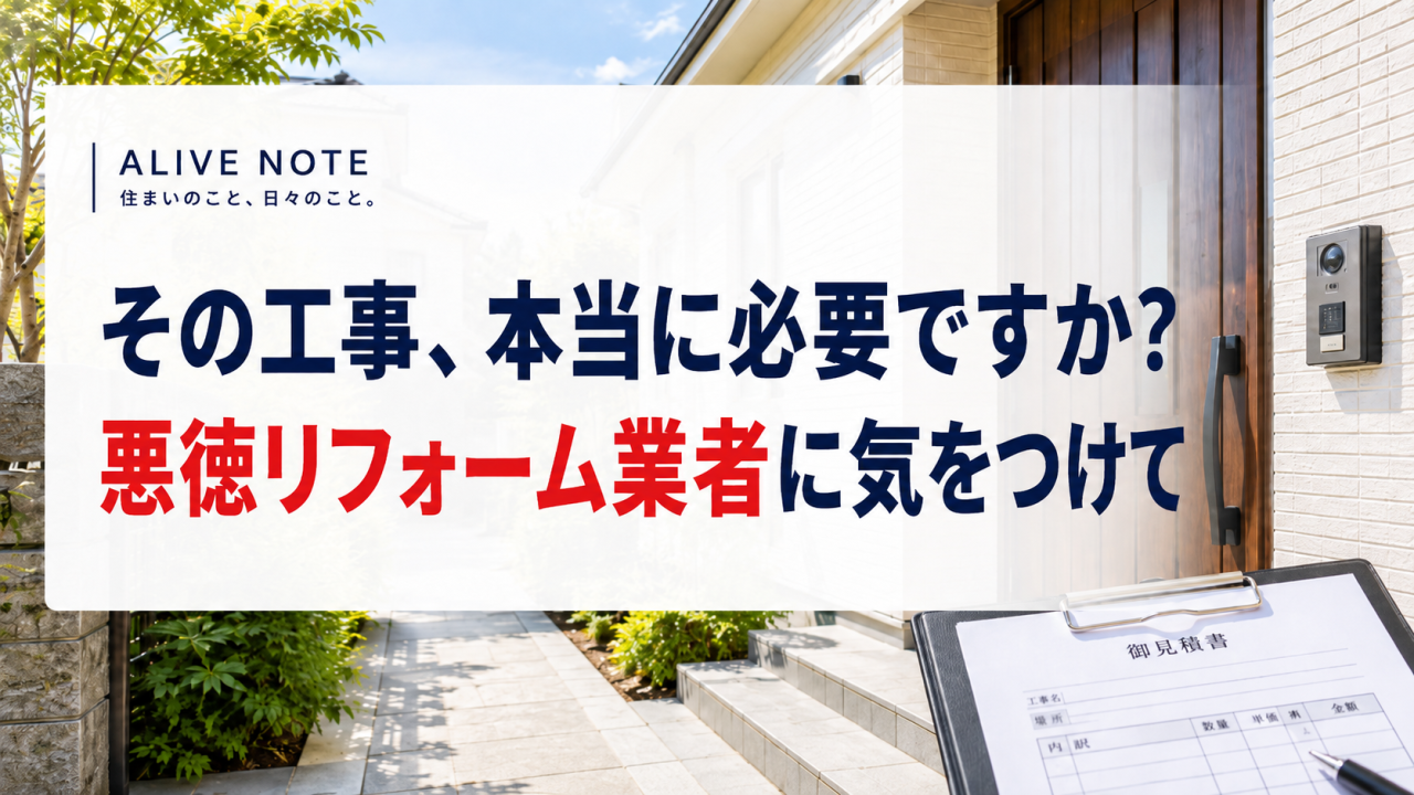 悪徳リフォーム業者に注意